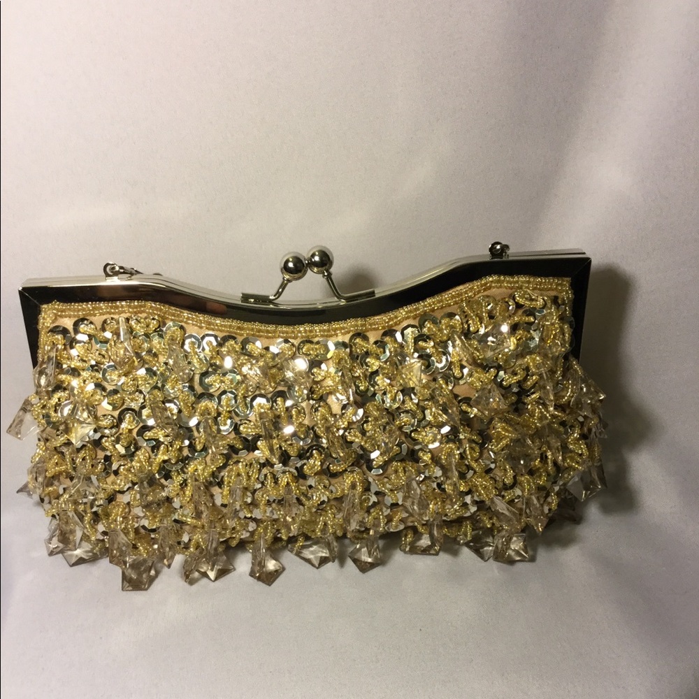 Gold Sequins Clutch